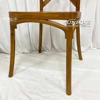Chaises de mariage classiques modernes en plastique à motif bois, dossier croisé, pour banquets intérieurs, fêtes de jardin, événements en appartement
