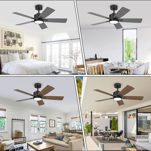 พัดลมเพดานขนาด 52/60 นิ้ว พร้อมไฟ LED ควบคุมด้วยเสียงผ่าน <span class=keywords><strong>Alexa</strong></span> และรีโมท ใบพัด 5 ใบ แบบ Dual Finish ใช้ได้ทั้งภายนอกและรถบ้าน - Product Image 6