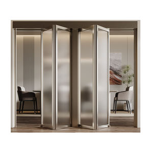 Porte pieghevoli per balcone insonorizzate all'ingrosso porte pieghevoli in alluminio con doppi vetri può essere personalizzato - Product Image 3