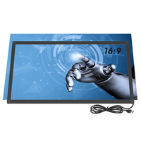 Panel Layar Sentuh Multi-Touch Sensor Inframerah IR 55 Inci untuk Smart TV, Bingkai Sentuh dengan Antarmuka USB