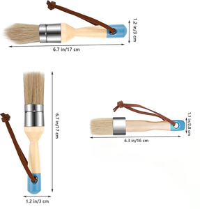 Pinceaux à peinture murale multi-usages légers en plastique à poils naturels pour le bricolage, le polissage, la craie, la cire et les pochoirs - Product Image 3