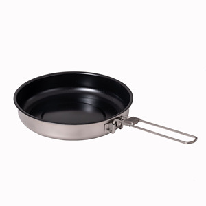 Poêle à frire légère en titane antiadhésive pour le <span class=keywords><strong>camping</strong></span>, la randonnée et les voyages en extérieur D188mm - Product Image 1