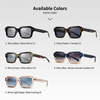 Lunettes de soleil classiques en acétate avec verres TAC miroir pour hommes et femmes, monture intégrale, protection UV400, personnalisables, tendance et à la mode