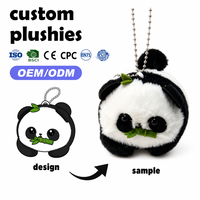 Porte-clés en peluche animal OEM avec queue qui bouge, logo et couleur personnalisés, vente en gros, cadeau