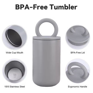 Mug à café en acier inoxydable personnalisé en usine, portable, pour la maison, le bureau, gobelet isotherme à double paroi, tasse de voyage - Product Image 2