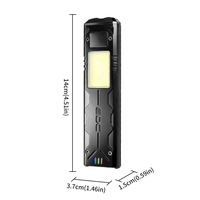 Lampe torche EDC multifonction 1500mAh, étanche, tactique, avec clip magnétique arrière, faisceau réglable, portable, rechargeable