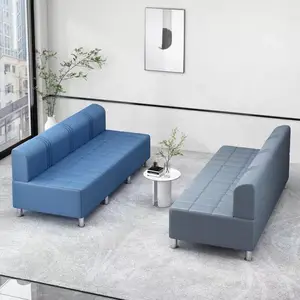 Wholesale Commercial furniture Customized popular 3 seater Leather Public office reception waiting room sofa