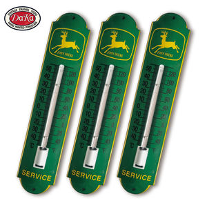 เครื่องวัดอุณหภูมิเหล็กกล้าเคลือบพอร์ซเลนลายจอห์นกวางป้ายโลโก้น้ำมันเบนซินสำหรับสวนกลางแจ้งแนววินเทจ - Product Image 1