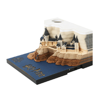 Dropshipping Schreibtisch-Deko Papierkunst Zauberwelt Hogwarts Schloss Papierblock Stifthalter 3D Notizblock für Filmfans