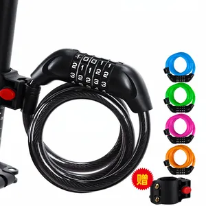 5 손가락 각자 감기는 재시동할 수 있는 조합 부호, 자전거 산 홀더를 가진 자전거 사슬 안전 케이블 자물쇠