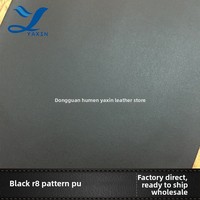Penjualan Kulit PU Stok Tebal 0.5-0.7mm Tahan Gesekan Pola Butir R8 Cocok untuk Koper Barang Olahraga