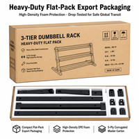 10 paires de supports d'haltères à 3 niveaux, robustes, compacts, gain de place, solution de rangement en acier pour l'entraînement musculaire