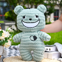 Marionnette d'ours personnalisée tie-dye OEM ODM, jouet en peluche shaggy avec oreilles scintillantes, idéal pour les enfants, cadeau pour les grossistes et importateurs de jouets