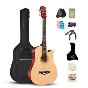 Guitarra Acústica de 38 Pulgadas con Acabado Mate y Paquete de Regalo de Accesorios, Directo de Fábrica, para Principiantes y Práctica Musical - Product Image 1