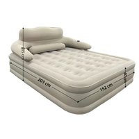 Matelas auto-gonflant à prix d'usine Matelas gonflable pliant de camping avec pompe et dossier intégrés