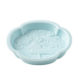 Plato de cerámica para té y aperitivos, forma irregular, porcelana de lujo, estilo retro, bandeja para frutas para bodas - Product Image 5