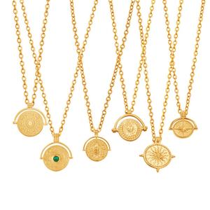 Collares de Acero Inoxidable Fundido, Novedad 2026, con Colgante de Sol y Ojo en Oro/Plata con Recubrimiento PVD, Joyería para Europa, Alemania, <span class=keywords><strong>Francia</strong></span> - Product Image 1