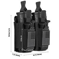 Porte-chargeurs double avec fentes pour petits accessoires, porte-chargeurs double MOLLE