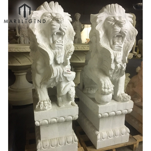 Venta caliente decoración de jardín mármol <span class=keywords><strong>italiano</strong></span> de animales león de piedra escultura estatua - Product Image 5