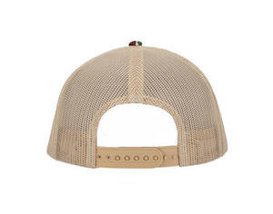 Gorra deportiva Sand-Camo con logotipo bordado personalizado Gorra de camionero promocional de alta calidad con ala curva de 6 paneles Snapback - Product Image 5