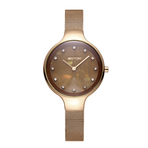 Meilleure vente <span class=keywords><strong>Achat</strong></span> Mère <span class=keywords><strong>Montre</strong></span> Femme de cadran en perle avec dames Montres de bande de <span class=keywords><strong>luxe</strong></span> 10mm Nouvelle <span class=keywords><strong>montre</strong></span> en or rose - Product Image 1