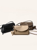 Sacs à bandoulière de luxe personnalisés pour femmes, en cuir végétalien, double pochette, sacs messager OEM ODM pour dames