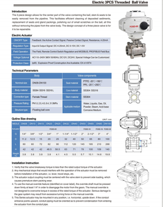 Suministro Directo de Fábrica: Válvula de Bola de Control de Agua DN80 de 3 Piezas, 12VDC, Acero Inoxidable 316 con Actuador - Product Image 3