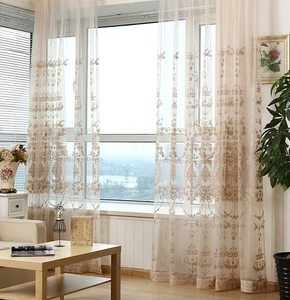 Transparent Jacquard fabric for curtain, Polyester fabric 100%, with flowers, roster to wear, high quality, China supplier - Product Image 4