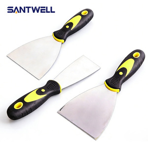 Dual-Color Handle Stainless Steel <b>Putty</b> Knife Thickened Blade 1-6 Inch Scraper Cleaning Tool for Wall Repair & <b>Putty</b> Removal - Product Image 4