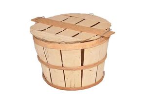 ACACIA <b>WOOD</b> CRAB BUSHEL <b>BASKET</b> for SEAFOOD/HARVEST GARDEN - WOODEN <b>BASKET</b> <b>STORAGE</b> - Product Image 4