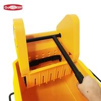 Chariot de nettoyage professionnel pour l'hygiène des sols, avec seau essoreur et serpillière, en plastique PP, 38L, couleurs personnalisables