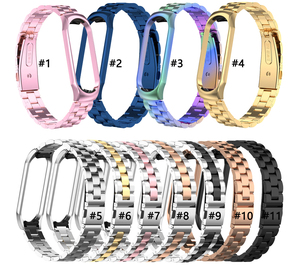 Para <span class=keywords><strong>XiaoMi</strong></span> serie 5 <span class=keywords><strong>4</strong></span> 3 muñeca sin tornillos de Metal de acero inoxidable pulsera Miband gota de <span class=keywords><strong>Mi</strong></span> banda 5 <span class=keywords><strong>4</strong></span> 3 correa de reloj - Product Image 6