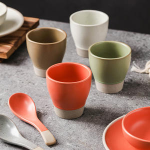 แก้วเอสเพรสโซ่สโตนแวร์วินเทจ 200 มล. แก้วชา/นม/เครื่องดื่ม พอร์ซเลนสร้างสรรค์ ใช้ซ้ำได้ แก้วน้ำสไตล์จีน กังฟู - Product Image 1