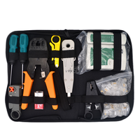 Prix OEM professionnel Kit d'outils à main de 10 pièces pour le sertissage de réseau comprenant un sac de câble Ethernet pour connecteur Die Antsig F Rj45