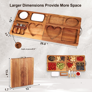 Planche à découper en bois pliable, couteau à <span class=keywords><strong>fromage</strong></span> <span class=keywords><strong>de</strong></span> <span class=keywords><strong>charcuterie</strong></span>, <span class=keywords><strong>plateau</strong></span> à fruits pour la cuisine ou la maison, rangement peu encombrant - Product Image 2