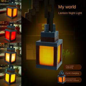 New Product <strong>Soul</strong> Lantern Minecraft Glow Lantern Night <strong>Light</strong> Rechargeable Torch <strong>Light</strong> Children's Bedroom Ambience <strong>Light</strong> - Product Image 3