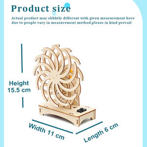 Giocattoli Educativi per Bambini con Illusione Visiva Graduale in Legno, Modello Rotante Elettrico per Esperimenti Scientifici, Vendita Diretta dalla Fabbrica - Product Image 2