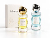 Flacon pulvérisateur de parfum vide en verre avec logo personnalisé, 30 ml, 50 ml, 100 ml, corps ondulé, pompe de luxe, emballage cosmétique pour parfum