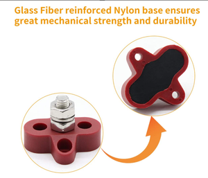 3/8 "12V 24V bloc <span class=keywords><strong>de</strong></span> <span class=keywords><strong>jonction</strong></span> <span class=keywords><strong>de</strong></span> batterie M10 isolé alimentation et terre batterie <span class=keywords><strong>jonction</strong></span> poste <span class=keywords><strong>barre</strong></span> omnibus - Product Image 2