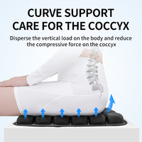 Coussin d'assise gonflable pour soulager la pression, coussin de coccyx respirant et antidérapant pour voiture, chaise de bureau, longue assise