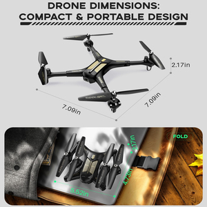 SYMA X600W plegable <span class=keywords><strong>1080P</strong></span> FPV Cámara Drone RC Quadcopter Altitude Hold Modo sin cabeza One Key Start 3D Flips 2 Batería - Product Image 4