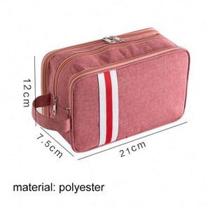 Sac de toilette portable en polyester imperméable pour hommes et femmes, avec séparation sec/humide, idéal pour les voyages (vente en gros) - Product Image 2