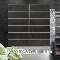 Azulejos de pared autoadhesivos con textura negra moderna para decoración interior para espacios de hogar y almacén Diseño cuadrado
