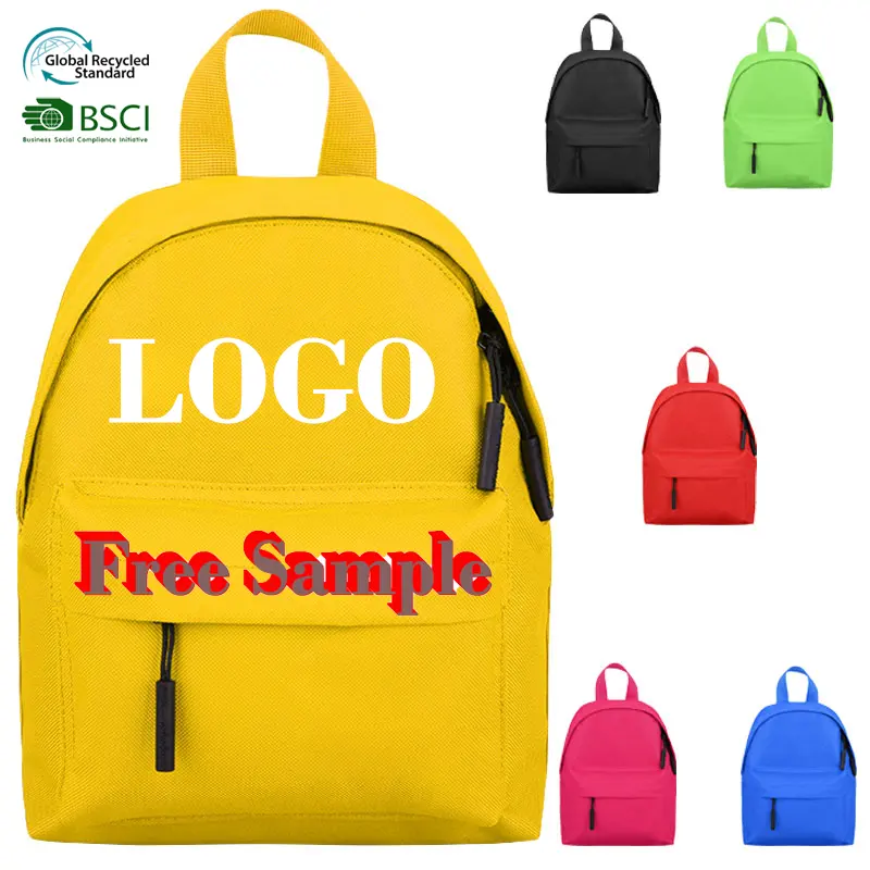 GRS BSCI Custom kids backpack Waterproof schoolbags polyester bookbags small foldable backpack school bags for children