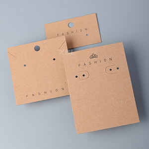 Pendiente collar tarjeta personalizada, pendiente papel Kraft etiqueta pendiente pantalla tarjeta joyerí<span class=keywords><strong>a</strong></span> etiquetas con logotipo - Product Image 4