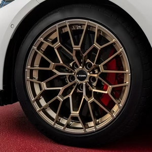 인기 디자인 827m 스타일 알로이 림 골든 브론즈 5x112 18 19 20 21인치 커스텀 단조 휠 BMW M4 G82 G80 M3 X3 G87 CSL용 - Product Image 2