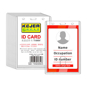 Portatarjetas <span class=keywords><strong>de</strong></span> identificación acrílico B7 con orificio para el pulgar <span class=keywords><strong>de</strong></span> fácil acceso, portatarjetas <span class=keywords><strong>de</strong></span> identificación <span class=keywords><strong>de</strong></span> plástico para estudiante, enfermera, protector <span class=keywords><strong>de</strong></span> funda para <span class=keywords><strong>tarjeta</strong></span> <span class=keywords><strong>de</strong></span> oficina - Product Image 1