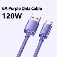 Câble de données tressé en nylon double Type-C 120W, charge rapide 6A, 1m pour iPad et téléphones mobiles, ligne de charge rapide PD