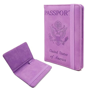 Porta Pasaportes Resistente de PU con Protección RFID, Porta Tarjetas, Accesorios de Viaje Imprescindibles, Esenciales para el Aeropuerto, Regalo - Product Image 2