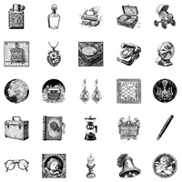 Autocollants imperméables en Pvc, articles rétro noirs et blancs, pour Skateboard, ordinateur portable, trousse à crayons, réfrigérateur, table et livres, 50 pièces
